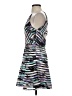 Parker 100% Polyester Graphic Silver Cocktail Dress Size S - photo 5