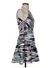 Parker 100% Polyester Graphic Silver Cocktail Dress Size S - photo 4