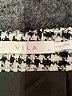 Vila 100% Polyester Houndstooth Gray Black Casual Skirt Size 36 waist - photo 4