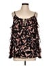 INC International Concepts 100% Polyester Black Sleeveless Blouse Size L - photo 1
