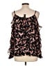 INC International Concepts 100% Polyester Black Sleeveless Blouse Size L - photo 2