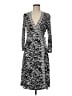 BCBGMAXAZRIA Print Gray Casual Dress Size M - photo 1