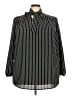 Evri 100% Polyester Black Long Sleeve Blouse Size 3X - photo 1