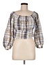 Arizona 100% Elastic Ivory Blue 3/4 Sleeve Blouse Size EU 38 / US 8 - photo 1