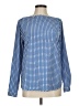 Gap 100% Polyester Blue Long Sleeve Blouse Size M - photo 1