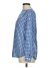 Gap 100% Polyester Blue Long Sleeve Blouse Size M - photo 5