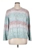 Alfred Dunner 100% Polyester Color Block Teal Pullover Sweater Size XL - photo 1