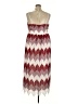 ELOQUII 100% Polyester Chevron-herringbone Red Burgundy Casual Dress Size 18 Plus - photo 2