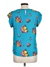 Lily White 100% Polyester Teal Short Sleeve Blouse Size L - photo 2