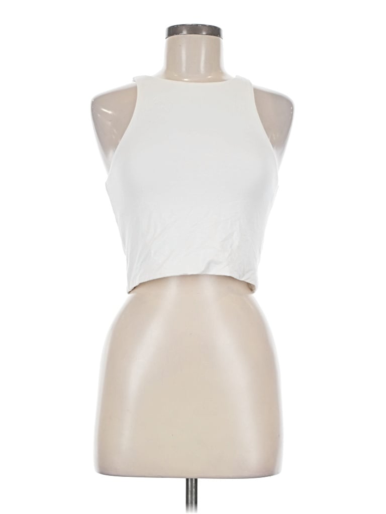 Pre-owned Jcrew Tank Top Ivory Halter Neckline Tops