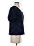 Milly 100% Cotton Blue Short Sleeve Blouse Size S - photo 4