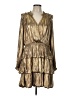 Current Air Metallic Gold Cocktail Dress Size L - photo 1