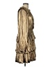 Current Air Metallic Gold Cocktail Dress Size L - photo 4