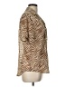 Wray 100% Polyester Animal Print Tan Short Sleeve Blouse Size L - photo 4