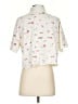 Fabletics Print Ivory Short Sleeve Blouse Size XS - photo 2