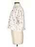 Fabletics Print Ivory Short Sleeve Blouse Size XS - photo 5