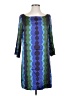 Lesley Evers Argyle Blue Casual Dress Size S - photo 1