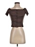 Eye Candy Brown Short Sleeve Top Size S - photo 1