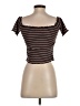 Eye Candy Brown Short Sleeve Top Size S - photo 2