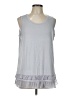 Logo Layers Gray Sleeveless Top Size L - photo 1
