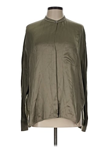 Vince. Long Sleeve Silk Top (view 1)