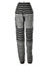 Lofbaz 100% Viscose Stripes Gray Casual Pants Size S - photo 1