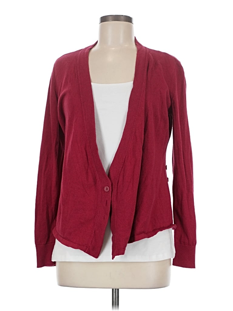 Pre-owned Cabi Cardigan Sweater In Burgundy