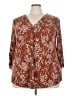 Beacon Brown 3/4 Sleeve Blouse Size 3X - photo 1