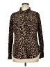 BCBGMAXAZRIA 100% Polyester Animal Print Brown Long Sleeve Blouse Size XL - photo 1