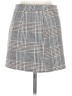 H&M 100% Polyester Plaid Gray Casual Skirt Size M - photo 2