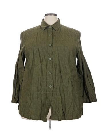 Crossroads 3/4 Sleeve Button-Down Shirt (view 1)