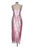 LoveShackFancy 100% Polyester Metallic Pink Cocktail Dress Size 12 - photo 2