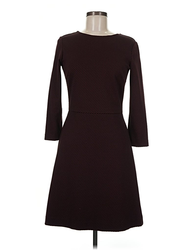 Pre-owned Theory Casual Dress In Burgundy