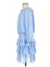 MICHAEL Michael Kors 100% Polyester Stripes Blue Casual Dress Size S - photo 5