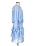 MICHAEL Michael Kors 100% Polyester Stripes Blue Casual Dress Size S - photo 4