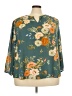 Fun2Fun 100% Polyester Floral Teal 3/4 Sleeve Blouse Size 3X - photo 1