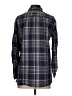 Max Studio 100% Rayon Plaid Blue Long Sleeve Button-Down Shirt Size S - photo 2