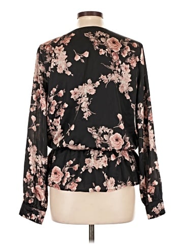 Olivia Grey Long Sleeve Blouse (view 2)