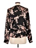 Olivia Grey Black Long Sleeve Blouse Size L - photo 2