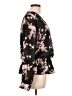Olivia Grey Black Long Sleeve Blouse Size L - photo 4