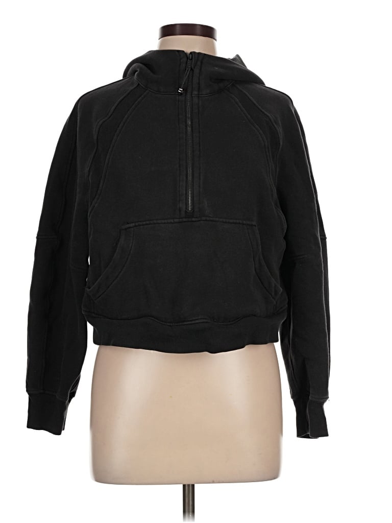 Pre-owned Lululemon Athletica Zip Up Hoodie In Black