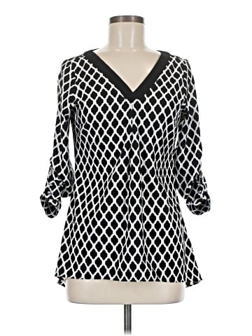 White House Black Market 3/4 Sleeve Blouse (view 1)