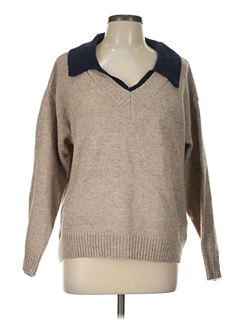 Pre-owned Shein Pullover Sweater In Tan