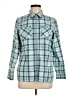 L.L.Bean 100% Cotton Plaid Blue Long Sleeve Button-Down Shirt Size M - photo 1