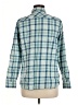 L.L.Bean 100% Cotton Plaid Blue Long Sleeve Button-Down Shirt Size M - photo 2