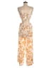 Lush Paisley Orange Tan Jumpsuit Size M - photo 2