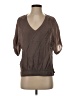 BCBGeneration Brown Short Sleeve Blouse Size S - photo 1