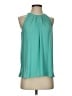 BCBGMAXAZRIA 100% Polyester Teal Sleeveless Blouse Size S - photo 1