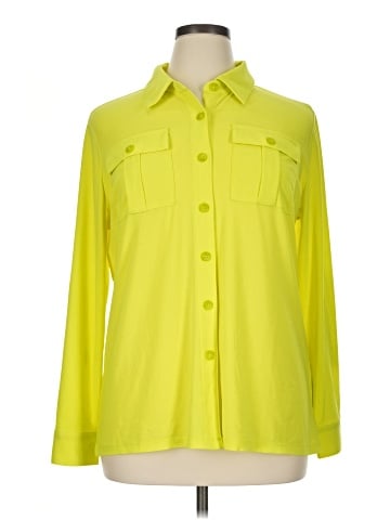 Attitudes by Renee Long Sleeve Button-Down Shirt (view 1)