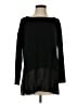 Eileen Fisher 100% Silk Black Long Sleeve Silk Top Size S - photo 1